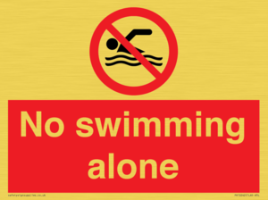 No swimming alone